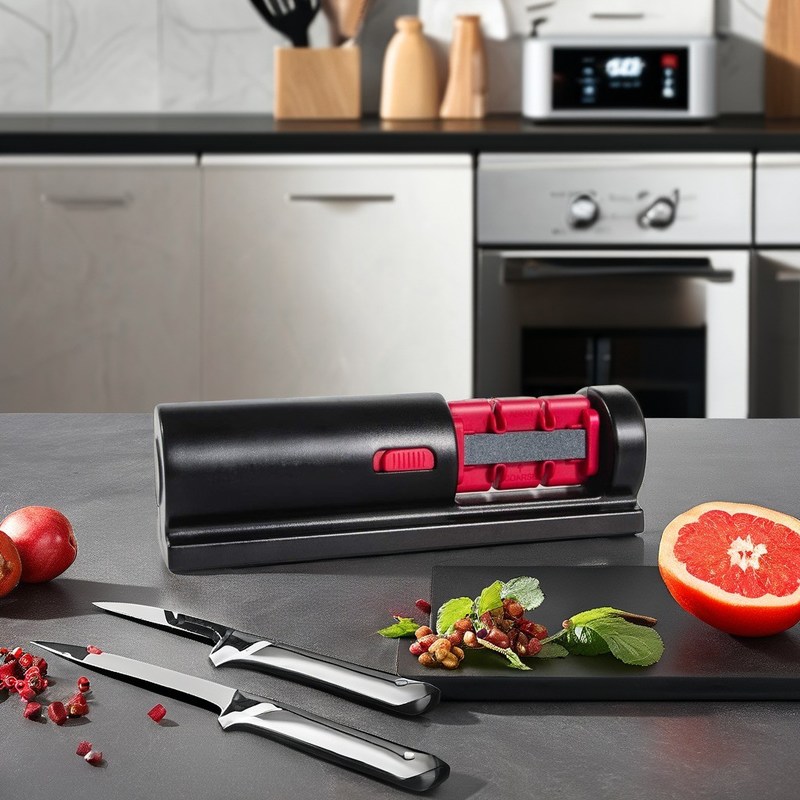 Design de aço de carburo Tesoura afiadora de faca 4-em-1 Manual ferramenta de diamante cerâmica