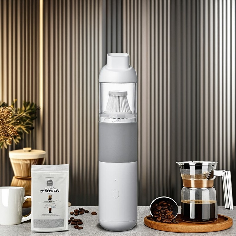 Limpador de café em pó de escritório recarregável e pequeno, ecológico, para limpeza de balcões