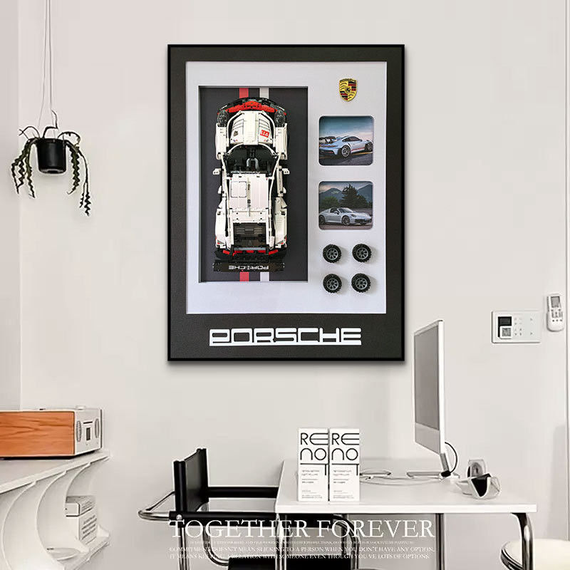 COATING Exclusivo Automóveis Desportivos Modernos Personalizados Quadro de Exibição de Parede Modelos de Casas de Designers Conceptos de Blocos de Construção Mural