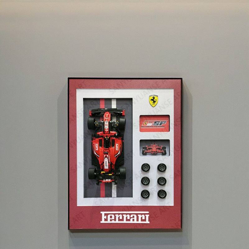 Automóvel esportivo Porsche personalizado e modelos de casas bonitas exibidos em moldura de parede para decoração de casa elegante