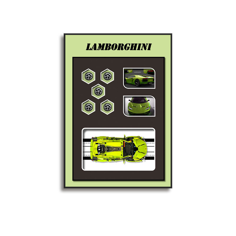 Sofá de carro de bloco tridimensional fácil de pendurar para pinturas murais de fundo para amantes da arte