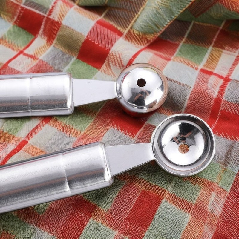 Casa Cozinha Dual-End aço inoxidável melancia colher de bola com faca de escultura metal utensílios de decoração de frutas