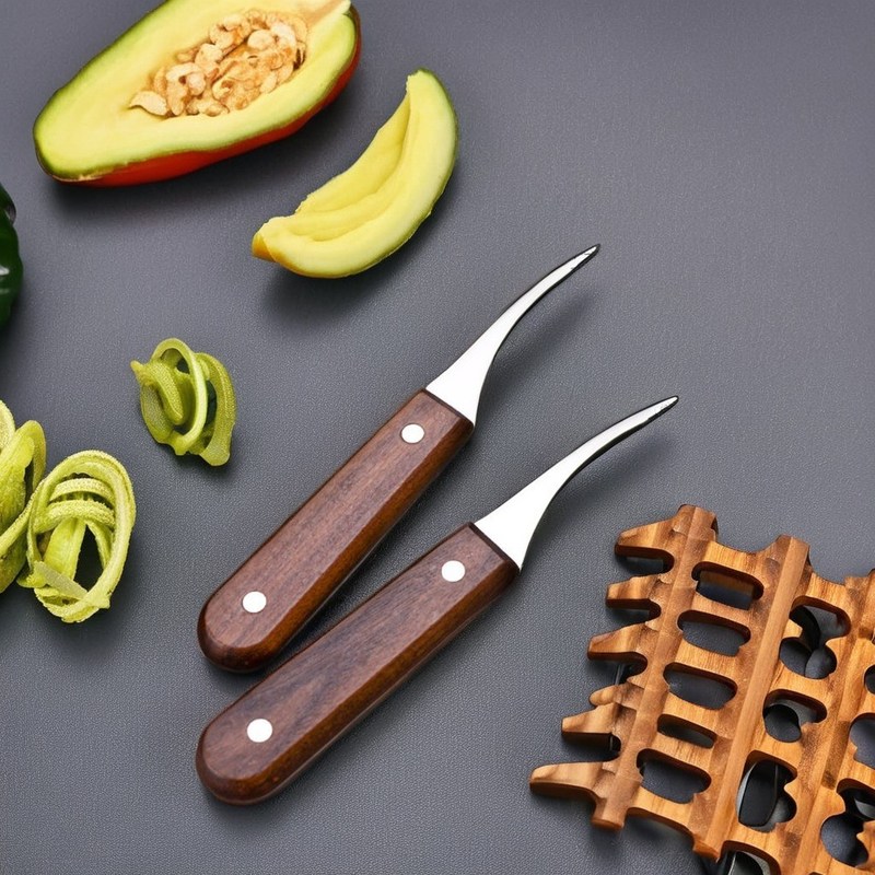 Esfolador de camarão de aço inoxidável com faca de barriga de peixe Ferramenta de processamento de frutos do mar simplificada