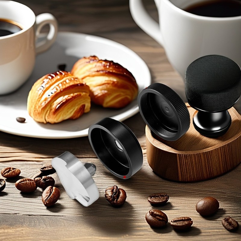 Função de pó de café de prensagem 51mm 53mm 58.35mm Dispensador de café de aço inoxidável de quatro lâminas