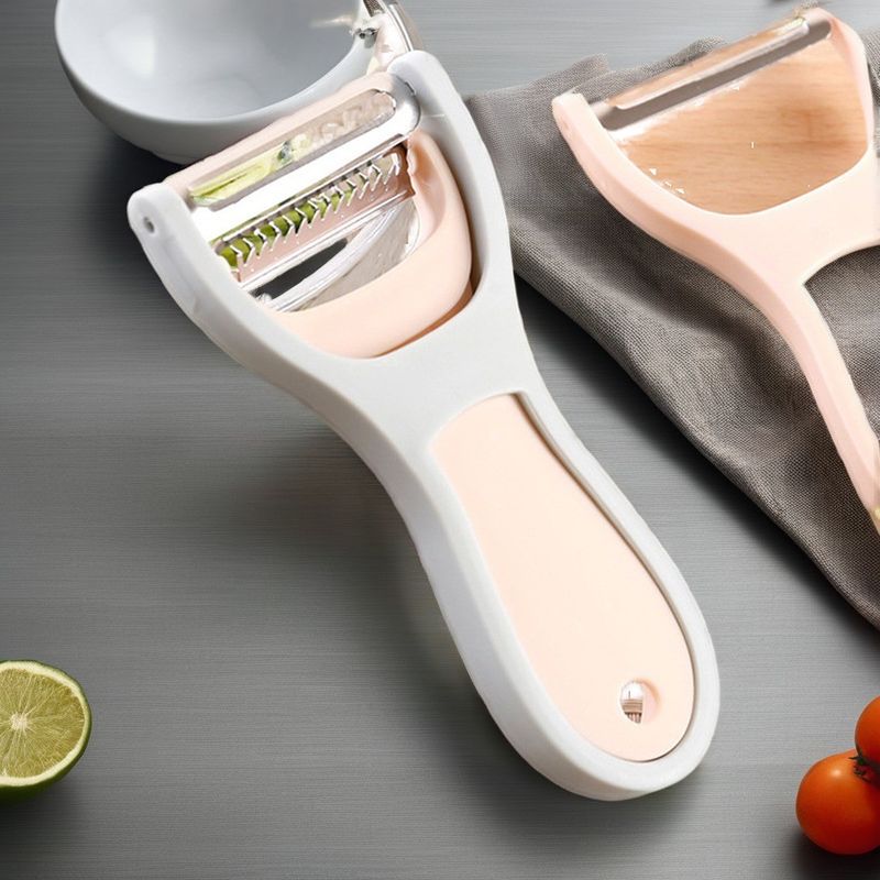 Cortador de vegetais de mão sustentável com alça de fácil agarre e lâmina de aço inoxidável afiada para rápido