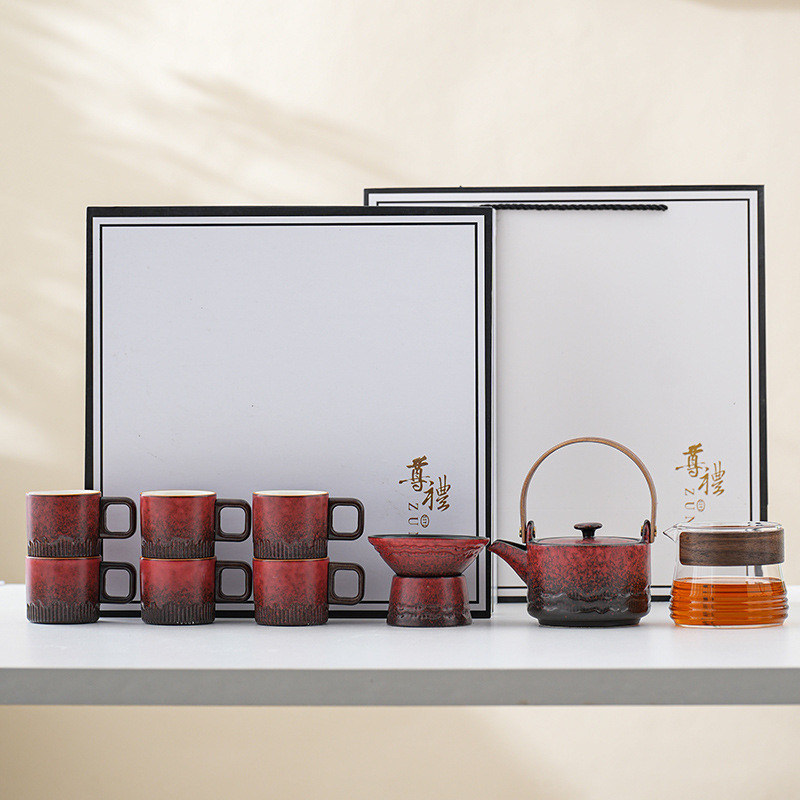 Copo de café de porcelana de cerâmica com alça de madeira e logotipo personalizado