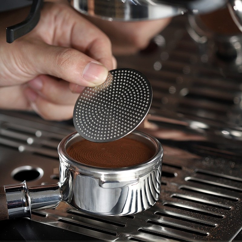 Design contemporâneo tela de café de aço inoxidável de 51 mm para baristas profissionais