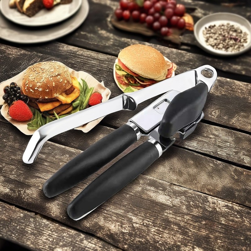 Casa Uso Aço inoxidável Custom Easy Crank Manual Can Opener garrafa de cerveja com logotipo de ferro