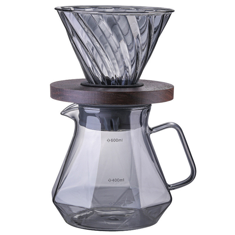PS Pot de café de vidro borosilicato de tipo plástico para servidor resistente ao calor