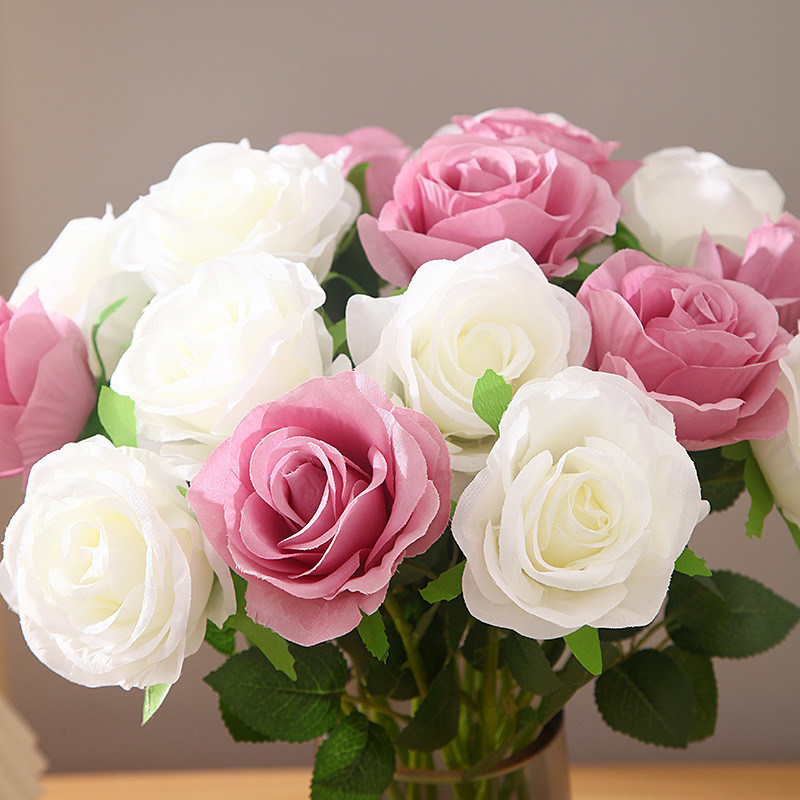 Dia da Mãe Flores Decorativas Florestas Ecológicas Bouquet de Crisântemo Branco Pequeno