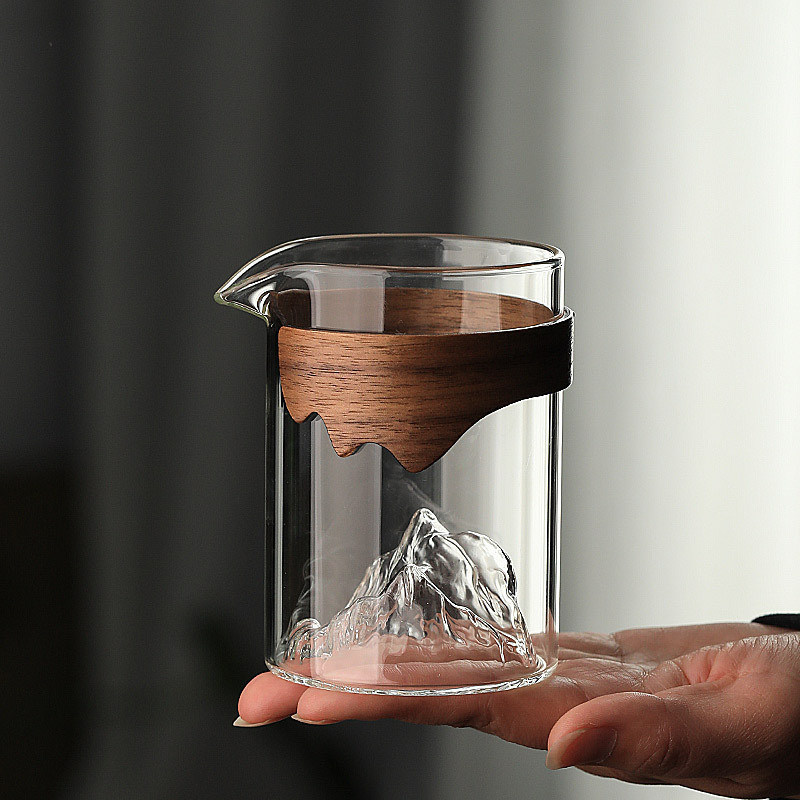 Copo de vidro de cerâmica personalizado para chá água leite de café 240ml Design ecológico