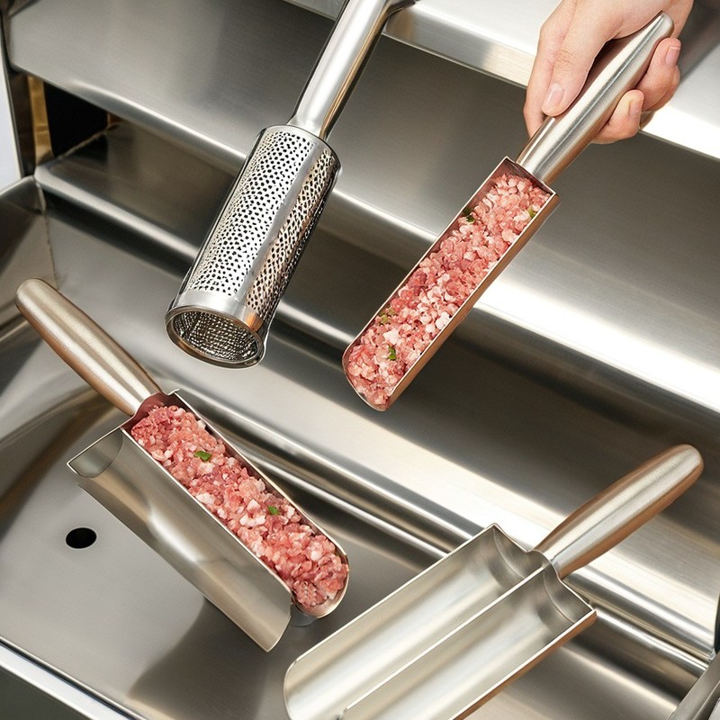 Cozinha em casa sem esforço Confeccionador de bolas de carne de design tradicional sem aderência com colher manual