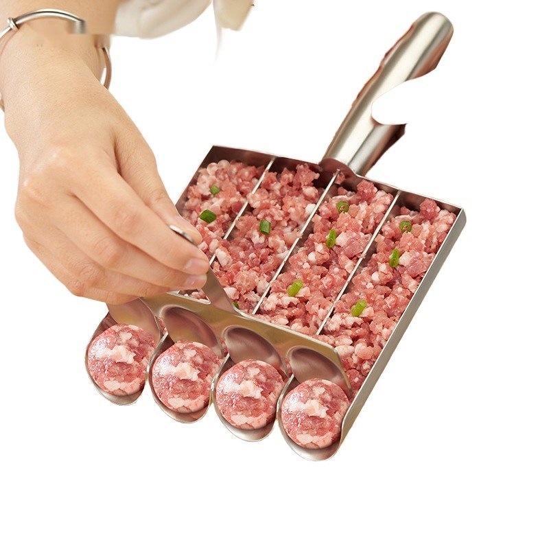 BAMBOO Meatball Maker Set Não-Ligado Cucha Manual e garfos para cozinhar em casa sem esforço