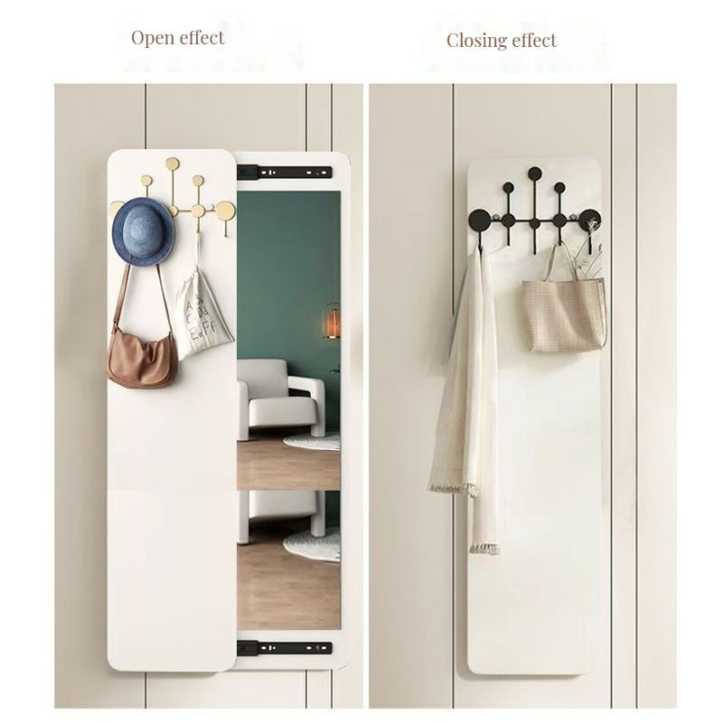 Espelho de parede de luxo de design com cinto de couro super artesanal e top pendurado elegante