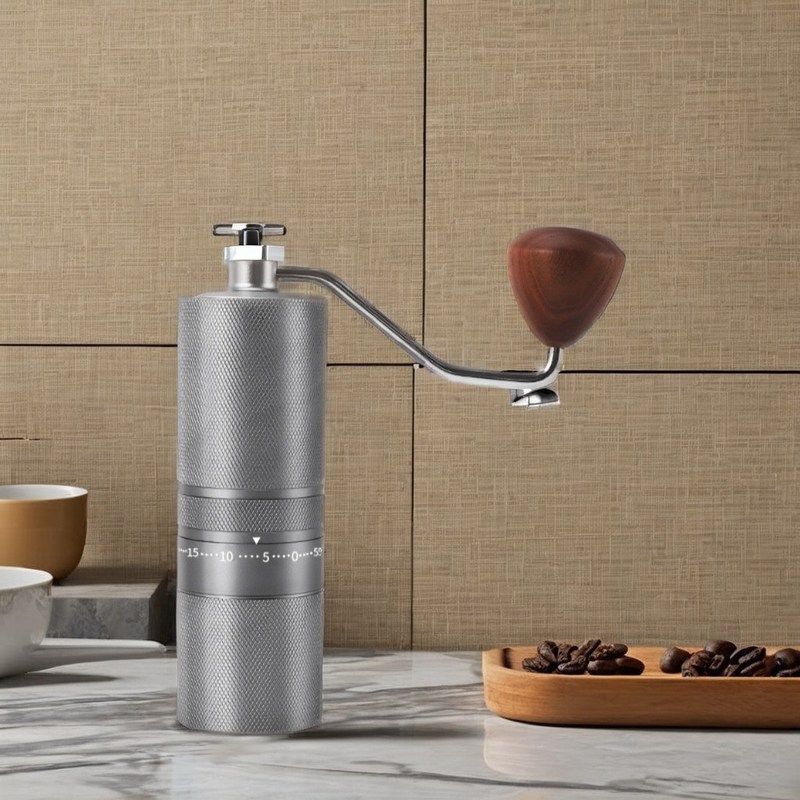 Máquina de moldagem manual de expresso C2 Borra cônica cerâmica e alça de madeira para moinhos de grãos de café