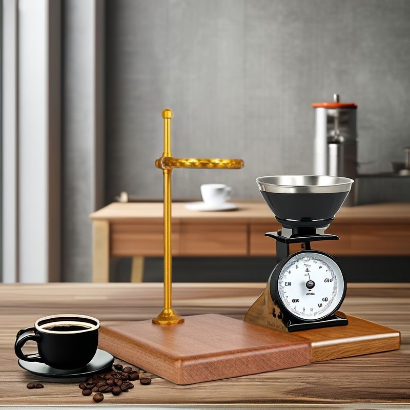 Estacionamento de gotejamento de café feito de madeira maciça e liga de alumínio