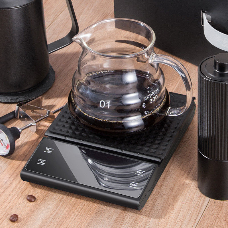 Dispositivo de medição de peso digital ABS para cozinha 3kg/0,1g Timer de balança de café