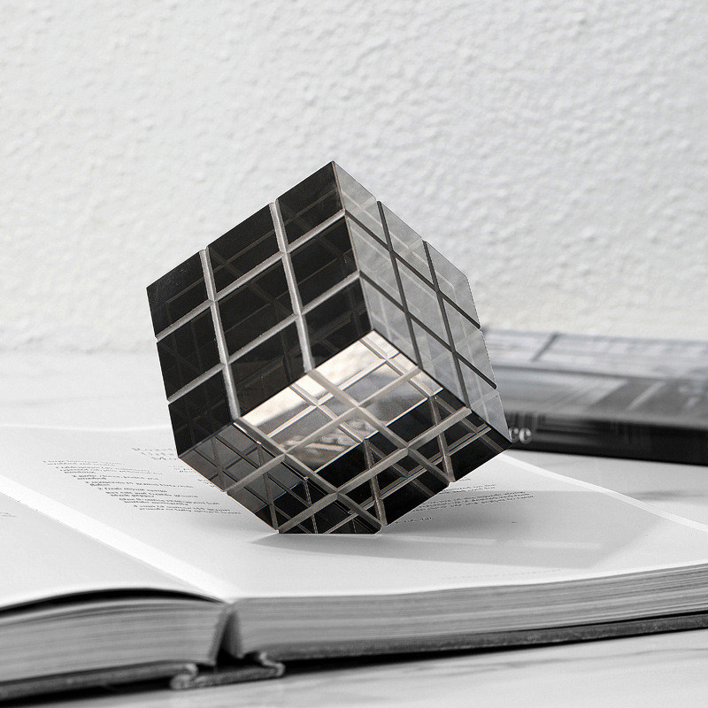 Rubik's Cube de vidro elegante para casa e escritório