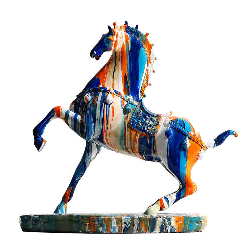 Ornamento de resina de cavalo galopante antigo Uma decoração única e elegante para celebrações