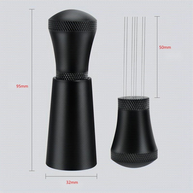 Ferramenta de mistura de pó de café de aço inoxidável Dispensador de agulha de expresso cerâmica com suporte