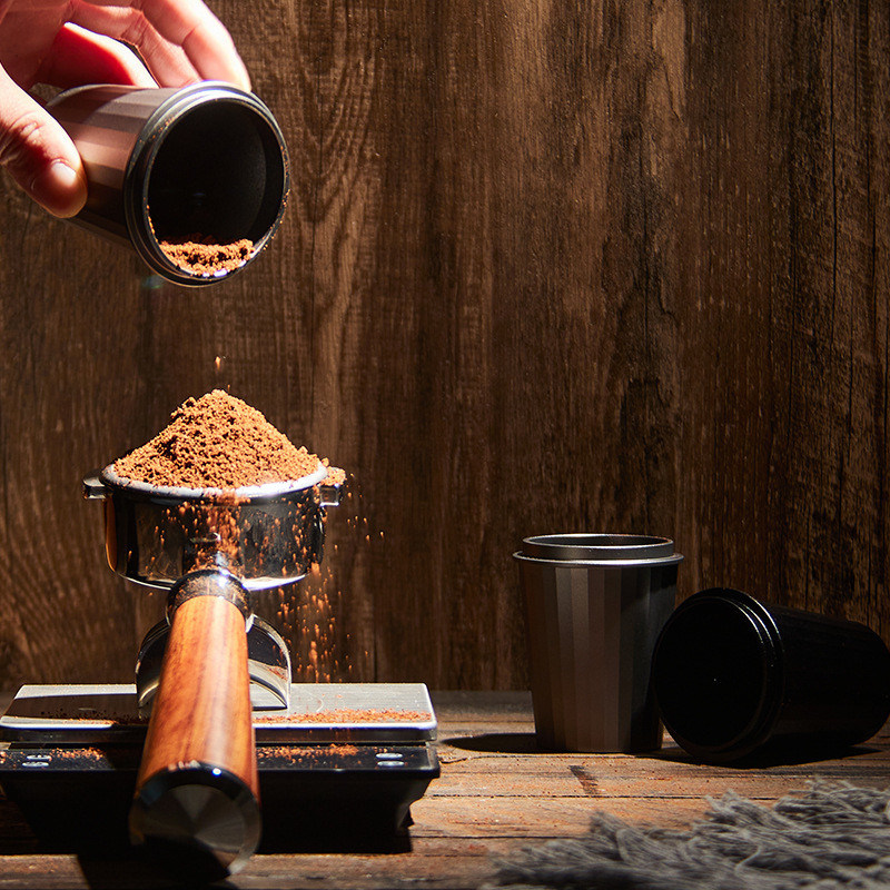 Copo de Barista de aço inoxidável personalizável para medição precisa de pó de café