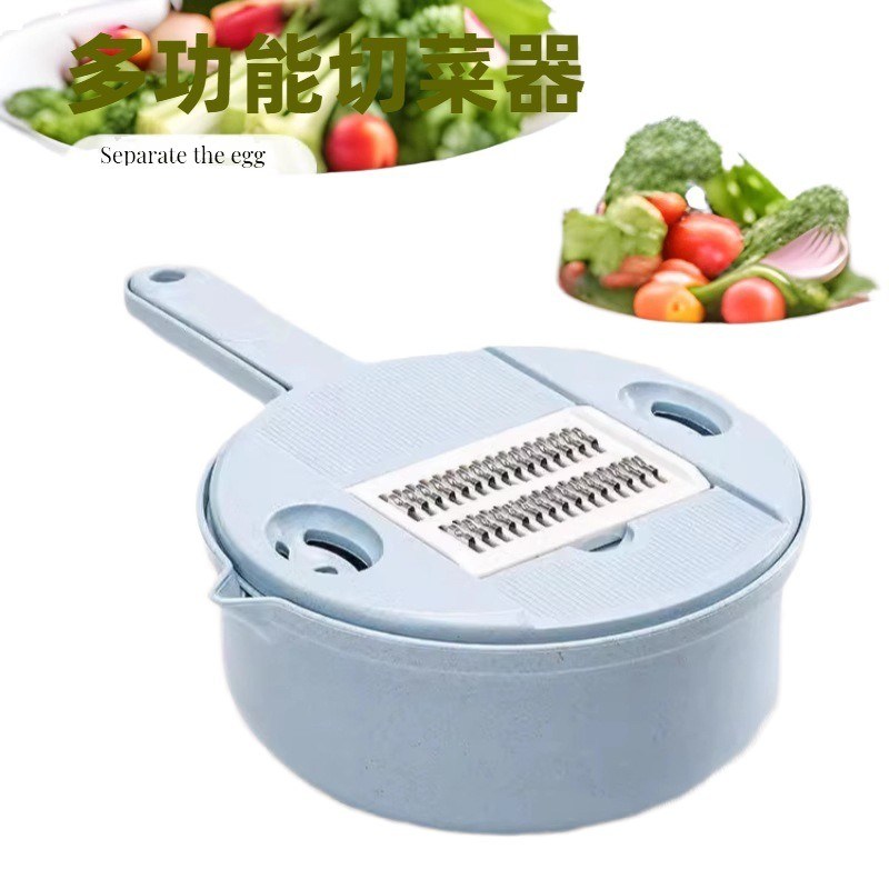 Logotipo personalizado de aço inoxidável Slicer em forma de tigela ferramenta versátil de bambu para cortar