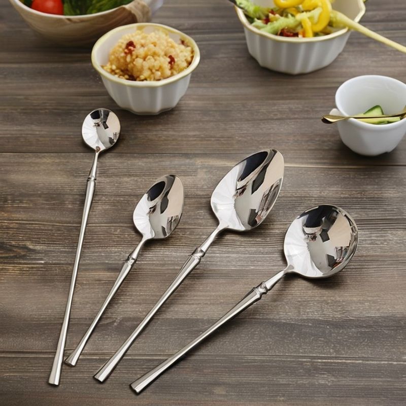 Conjunto de talheres de aço inoxidável de ouro de luxo para hotéis e casamentos