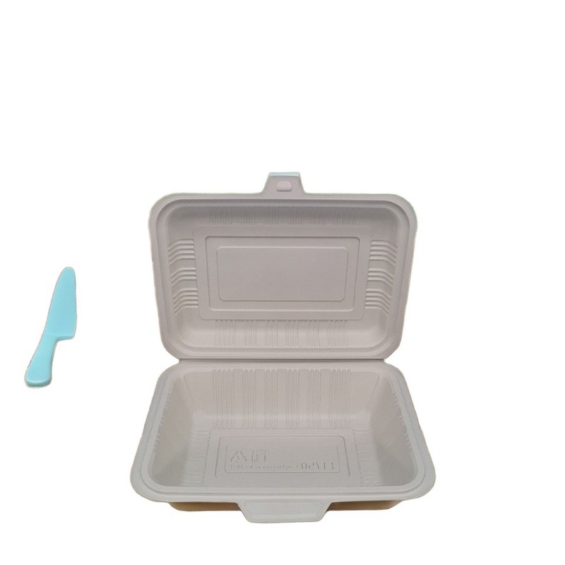 Caixas de almoço de plástico quadradas e seguras para microondas recipientes biodegradáveis para embalagens de alimentos