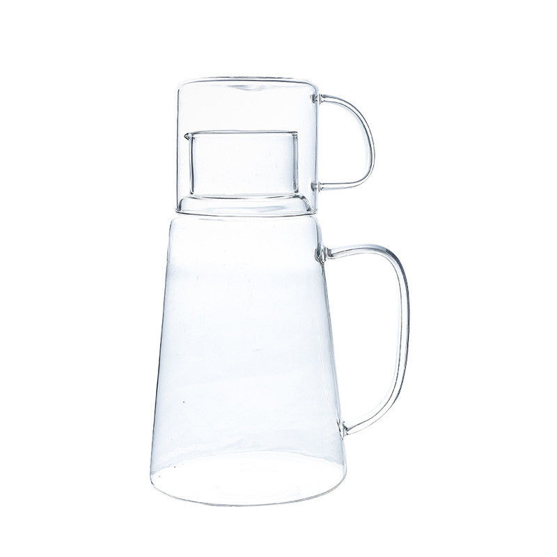 Moderno Design Jarro de Água Quente/Fria Suco de Bebidas Carafe Jarro de Vidro Conjunto com Copo