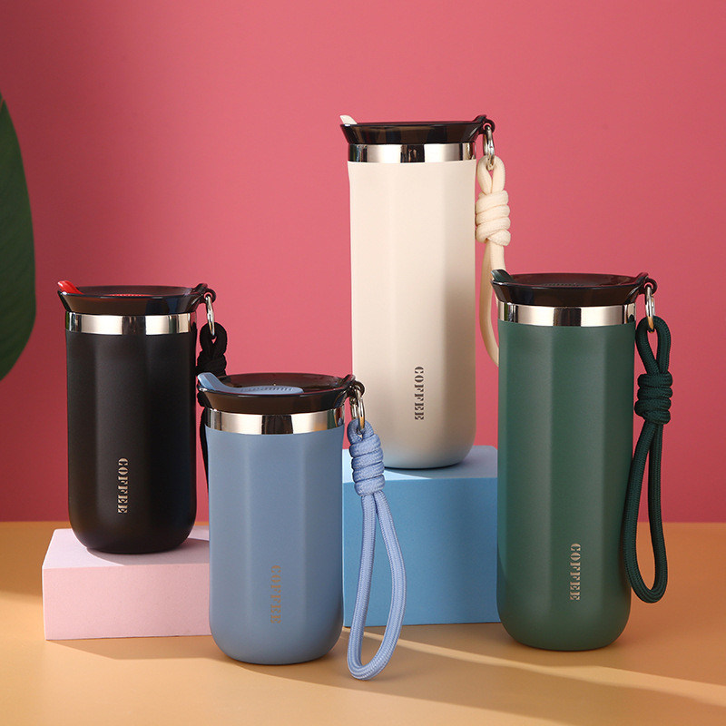 Botão de vácuo de aço inoxidável 304 para escritório de acampamento logotipo personalizado 350ml 450ml portátil