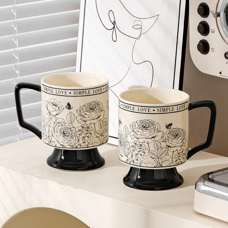 Taças de café retrô Ideal para servir café Leite Suco de chá ou outras bebidas