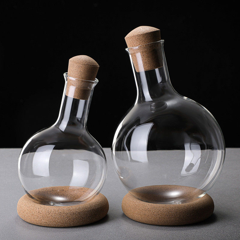 Dispensador de vinho de vidro borosilicato soprado à mão para vinho tinto