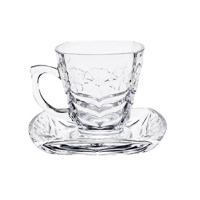 Conjunto de taça de café e prato de porcelana de cerâmica de design simples para decoração residencial